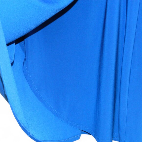 Frank Lyman Royal Blue Studded Rouched Holiday Party Cocktail Sheath Dress Sz14 - Picture 6 of 12